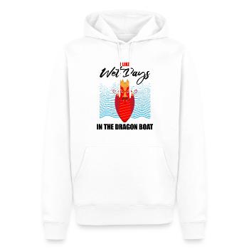 Drachenboot Trainer für chinesische Bootsrennen - Männer Premium Bio Hoodie - Weiß - Vorne - Nico (187cm)