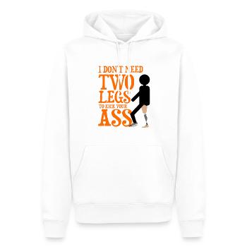 Künstliche Gliedmaßen Design für Beinprothese - Männer Premium Bio Hoodie - Weiß - Vorne - Nico (187cm)