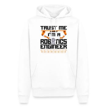 Ingénieur Robotique Robot Vintage - Sweat à capuche Premium bio Homme - blanc - Devant - Nico (187cm)