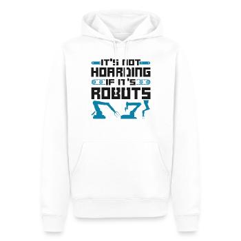 Robot Robotics Engineer Vintage - Männer Premium Bio Hoodie - Weiß - Vorne - Nico (187cm)