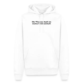 Wissenschaft - Die Wissenschaft ist meine - Männer Premium Bio Hoodie - Weiß - Vorne - Nico (187cm)