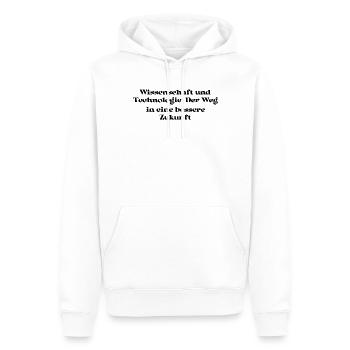Wissenschaft - Wissenschaft und Technologie: Der - Männer Premium Bio Hoodie - Weiß - Vorne - Nico (187cm)