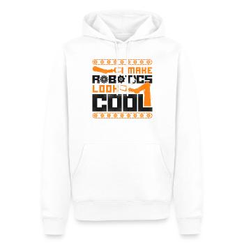 Ingénieur Robotique Robot Vintage I - Sweat à capuche Premium bio Homme - blanc - Devant - Nico (187cm)