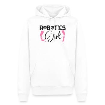 Robot Robotics Engineer Female - Men’s Premium Organic Hoodie - white - Front - Nico (187cm)