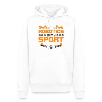 Ingénieur Robotique Robot Vintage - Sweat à capuche Premium bio Homme - blanc - Devant - Nico (187cm)