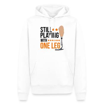 Artificial limb design for leg prosthesis - Men’s Premium Organic Hoodie - white - Front - Nico (187cm)