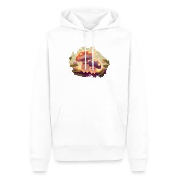 Kawaii Mushrooms Cottagecore Vintage for Mushroom Lovers - Men’s Premium Organic Hoodie - white - Front - Nico (187cm)