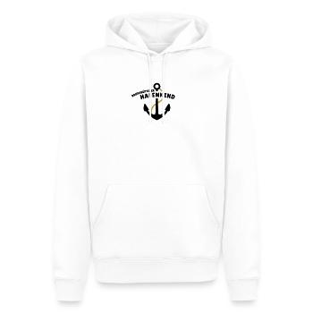 Brunsbütteler Hafenkind - Männer Premium Bio Hoodie - Weiß - Vorne - Nico (187cm)