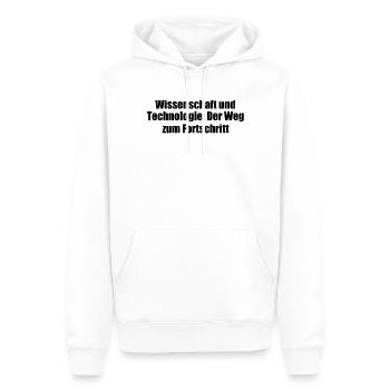 Wissenschaft - Wissenschaft und Technologie: Der - Männer Premium Bio Hoodie - Weiß - Vorne - Nico (187cm)