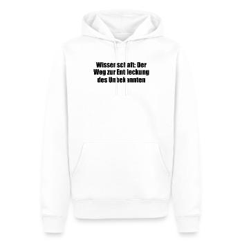 Wissenschaft - Wissenschaft: Der Weg zur - Männer Premium Bio Hoodie - Weiß - Vorne - Nico (187cm)