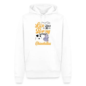 Alésage sans chinchilla rongeur chinchilla - Sweat à capuche Premium bio Homme - blanc - Devant - Nico (187cm)
