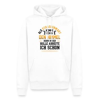 Straßenwärter kommt in den Himmel Straßenwart - Männer Premium Bio Hoodie - Weiß - Vorne - Nico (187cm)