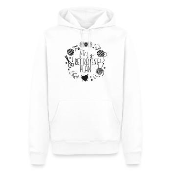 Tricot Tricoteur a pris sa retraite - Sweat à capuche Premium bio Homme - blanc - Devant - Nico (187cm)