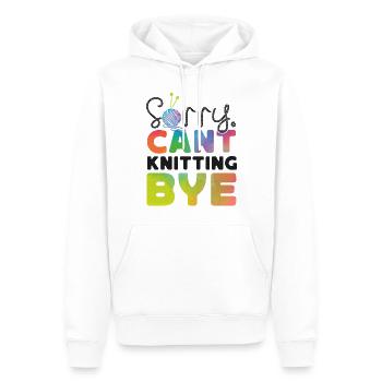 Tricoter Tricoter Désolé. Argot. - Sweat à capuche Premium bio Homme - blanc - Devant - Nico (187cm)