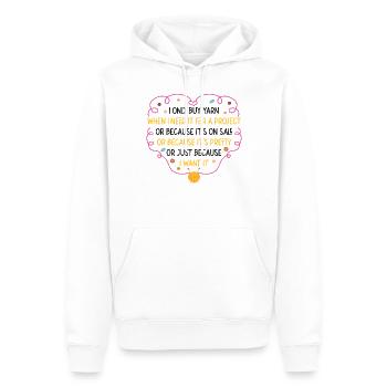 Knitting Knitter I Only Buy Yarn - Männer Premium Bio Hoodie - Weiß - Vorne - Nico (187cm)