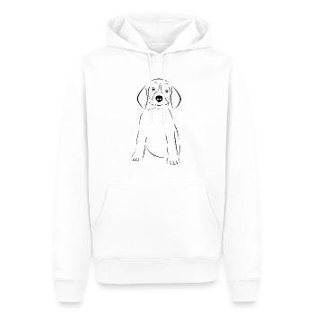 mignon chien animal de compagnie - Sweat à capuche Premium bio Homme - blanc - Devant - Nico (187cm)