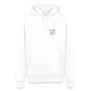 À Vino je ne dis jamais non - vin drôle - Sweat à capuche Premium bio Homme - blanc - Devant - Nico (187cm)