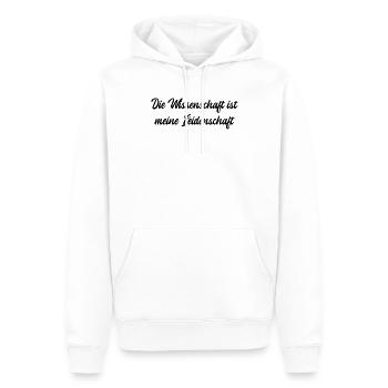 Wissenschaft - Die Wissenschaft ist meine - Männer Premium Bio Hoodie - Weiß - Vorne - Nico (187cm)
