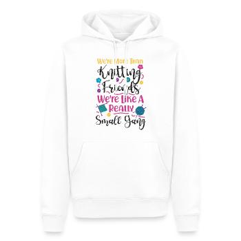 Tricoter Tricoter Nous sommes plus que - Sweat à capuche Premium bio Homme - blanc - Devant - Nico (187cm)