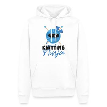 Knitting Knitter Ninja Knitting - Männer Premium Bio Hoodie - Weiß - Vorne - Nico (187cm)