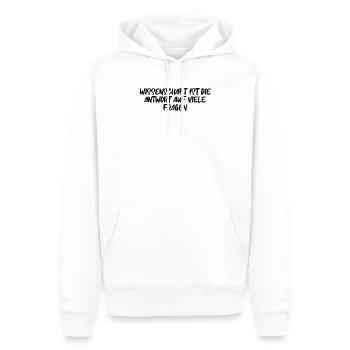 Wissenschaft - Wissenschaft ist die Antwort auf - Männer Premium Bio Hoodie - Weiß - Vorne - Nico (187cm)