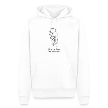 Give Me Baby One More Wine - Männer Premium Bio Hoodie - Weiß - Vorne - Nico (187cm)