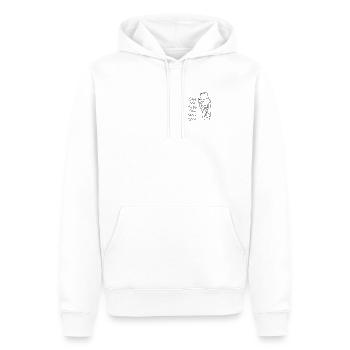 Give Me Baby One More Wine - Fun - Sweat à capuche Premium bio Homme - blanc - Devant - Nico (187cm)