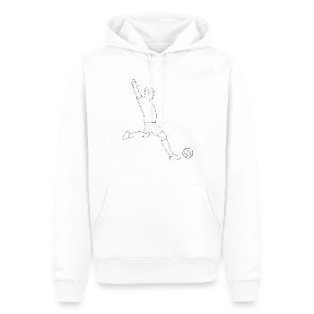 Footballeurs - Sweat à capuche Premium bio Homme - blanc - Devant - Nico (187cm)