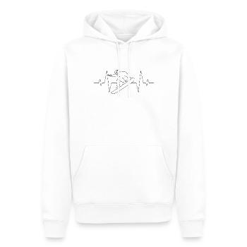 Snowboarder Herzschlag - Männer Premium Bio Hoodie - Weiß - Vorne - Nico (187cm)