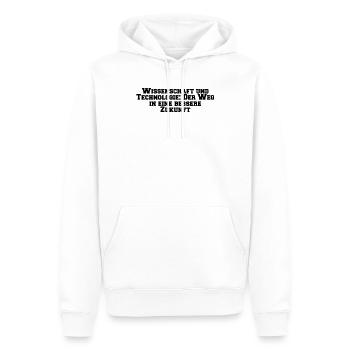 Wissenschaft - Wissenschaft und Technologie: Der - Männer Premium Bio Hoodie - Weiß - Vorne - Nico (187cm)