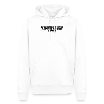 Wissenschaft - Wissenschaft ist die Antwort auf - Männer Premium Bio Hoodie - Weiß - Vorne - Nico (187cm)