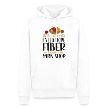 Tricoter Tricoter Mon médecin a dit que je - Sweat à capuche Premium bio Homme - blanc - Devant - Nico (187cm)