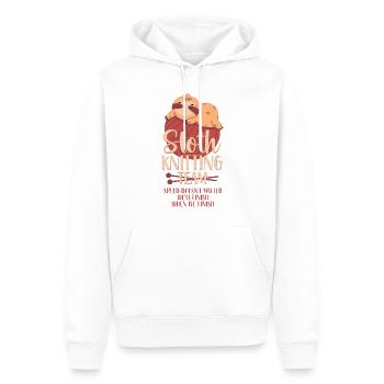 Knitting Knitter Sloth Sloth - Männer Premium Bio Hoodie - Weiß - Vorne - Nico (187cm)
