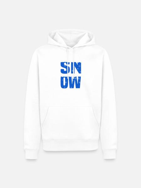 Snow Schnee - Men’s Premium Organic Hoodie - white