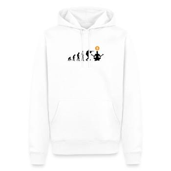 Bitcoin evolution - Männer Premium Bio Hoodie - Weiß - Vorne - Nico (187cm)