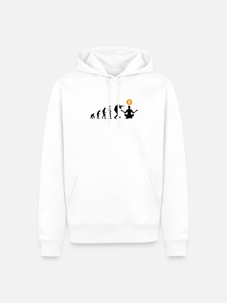 Bitcoin evolution - Männer Premium Bio Hoodie - Weiß