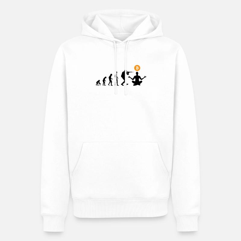 Bitcoin evolution - Männer Premium Bio Hoodie - Weiß
