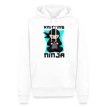 Knitting Knitter Ninja Knitting - Männer Premium Bio Hoodie - Weiß - Vorne - Nico (187cm)