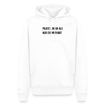 Pilates - Pilates: Mehr als nur ein Workout - Männer Premium Bio Hoodie - Weiß - Vorne - Nico (187cm)