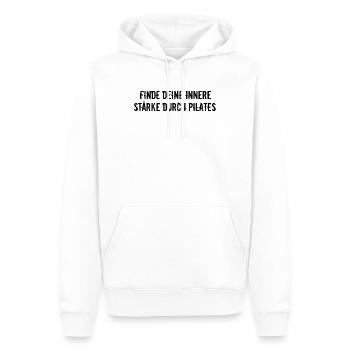 Pilates - Finde deine innere Stärke durch Pilates - Männer Premium Bio Hoodie - Weiß - Vorne - Nico (187cm)