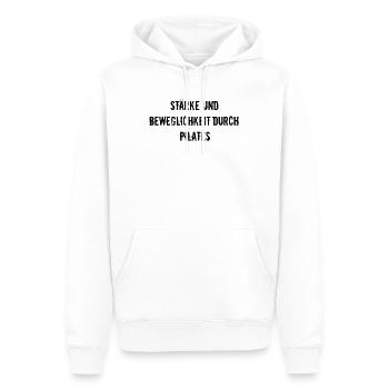 Pilates - Stärke und Beweglichkeit durch Pilates - Männer Premium Bio Hoodie - Weiß - Vorne - Nico (187cm)