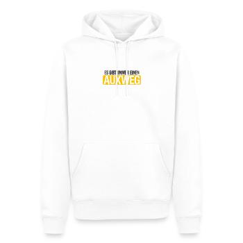 Es gibt immer einen AUXweg - Männer Premium Bio Hoodie - Weiß - Vorne - Nico (187cm)