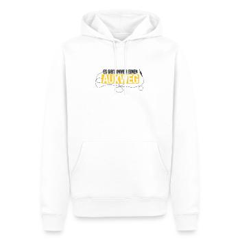 Es gibt immer einen AUXweg - Männer Premium Bio Hoodie - Weiß - Vorne - Nico (187cm)