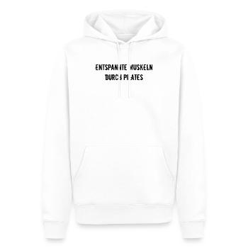 Pilates - Entspannte Muskeln durch Pilates - Männer Premium Bio Hoodie - Weiß - Vorne - Nico (187cm)