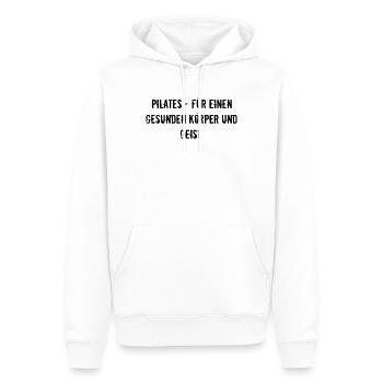 Pilates - Pilates - für einen gesunden Körper und - Männer Premium Bio Hoodie - Weiß - Vorne - Nico (187cm)