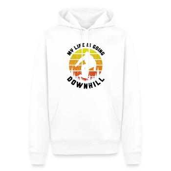 Snowboarding Art Snowboard Snowboarder - Men’s Premium Organic Hoodie - white - Front - Nico (187cm)