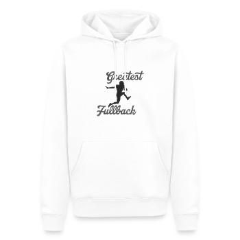 Quarterback de football américain - Sweat à capuche Premium bio Homme - blanc - Devant - Nico (187cm)