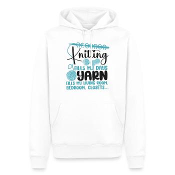 Knitting Knitter Knitting Fills My - Männer Premium Bio Hoodie - Weiß - Vorne - Nico (187cm)