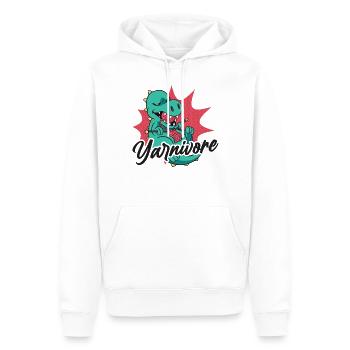 Knitting Knitter Pun Dinosaur - Männer Premium Bio Hoodie - Weiß - Vorne - Nico (187cm)