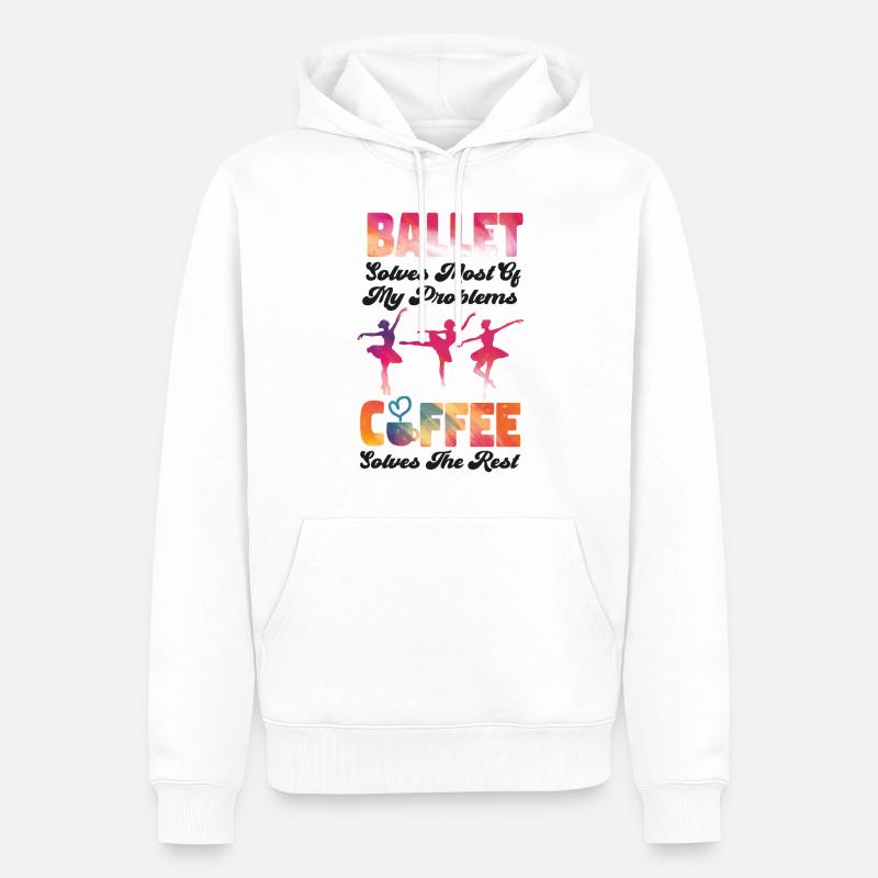 Ballet Danseuse Danse Ballerine - Sweat à capuche Premium bio Homme - blanc